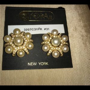 vintage clip on earrings new fedra ll new york
